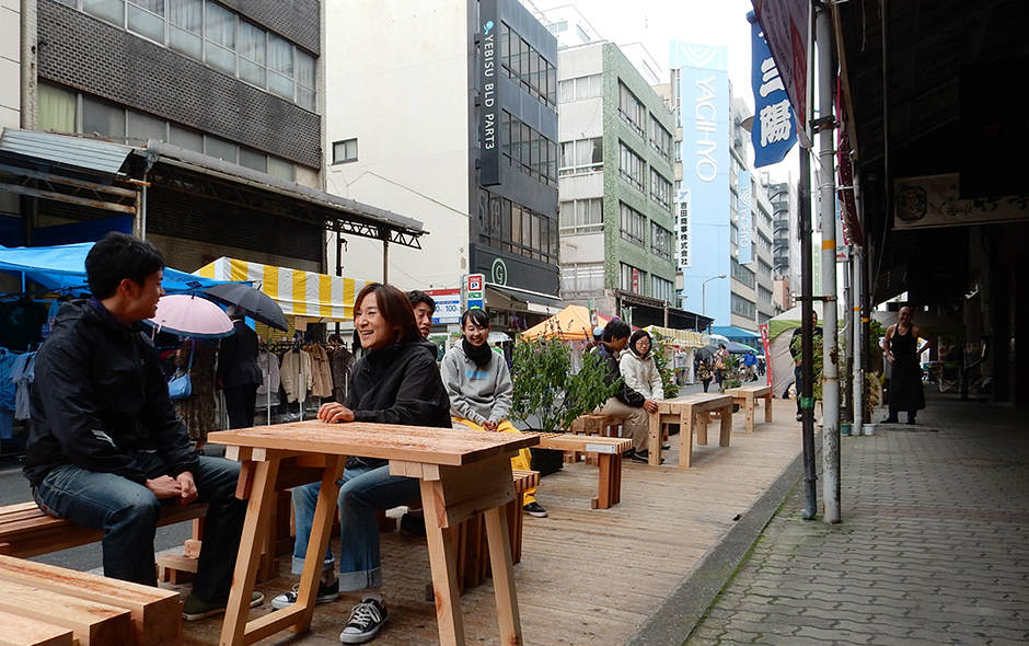 都市⽊質化を通じた地域交流も⾏っています