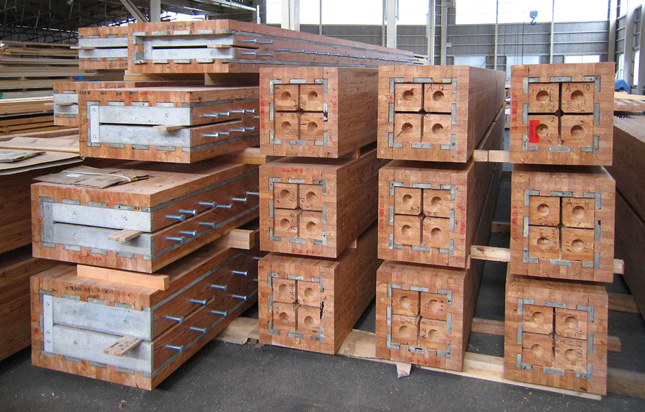 Glued laminated lumber with fire-resistant performance “Moen-wood”