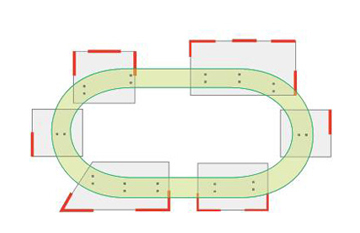 エアトラック付き建物（平面図）