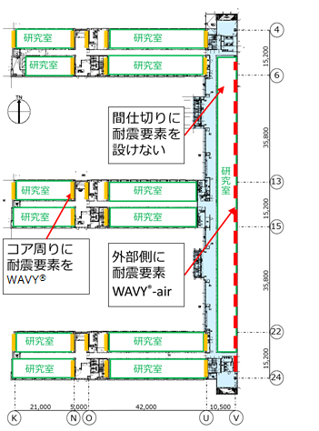 学舎棟　レイアウト(６階)