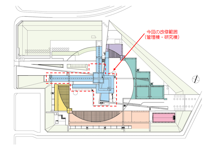 改修部分の俯瞰図