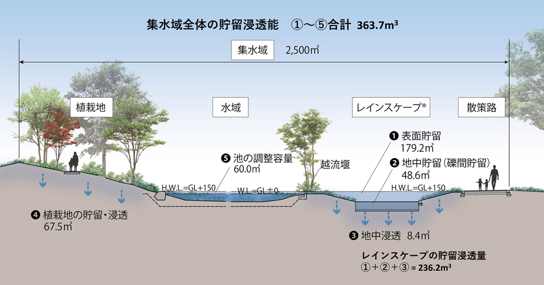 集水域全体の断面図