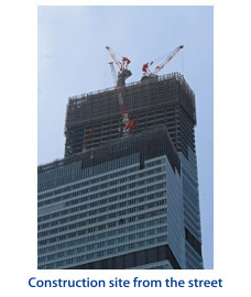 Construction site from the street